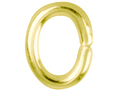 Gold Plated Jump Ring Oval 6mm     Pack of 100 - Standard Image - 1