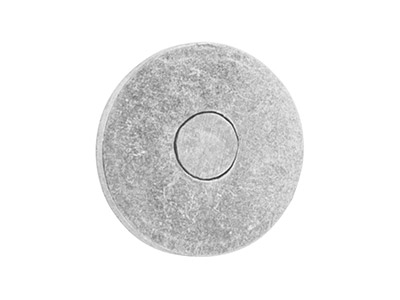 Silver Plated 5mm Flat Disc And    Post, Pack of 10 - Standard Image - 3