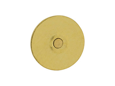 Gold Plated 7mm Flat Disc And Post, Pack of 10 - Standard Image - 3