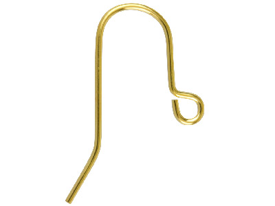 Cooksongold Gold And Silver Plated Plain Hook Wire Earring Findings