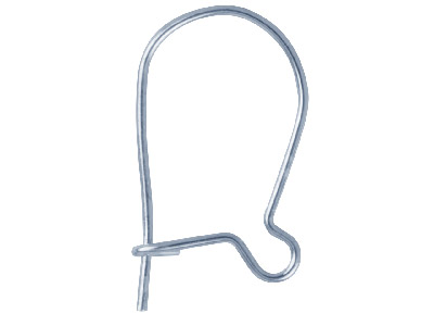 Silver Plated Safety Hook Ear Wire Pack of 10