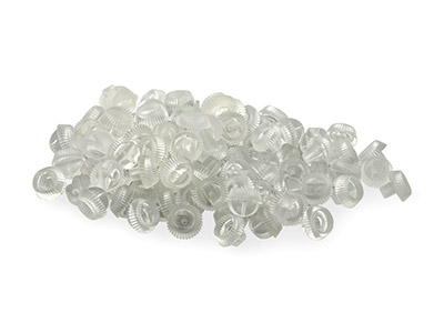 Plastic Ear Backs Pack of 100 - Standard Image - 3