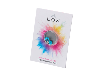 Lox Blue Secure Earring Scrolls    Pack of 4