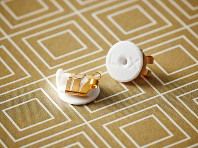 Lox Gold Tone Secure Earring       Scrolls Pack of 4 - Standard Image - 4