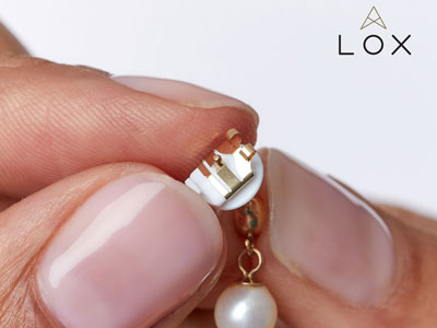 Lox Gold Tone Secure Earring       Scrolls Pack of 4 - Standard Image - 5
