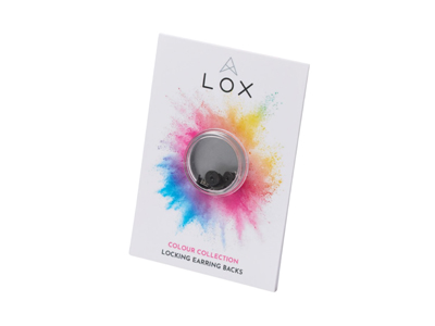 Lox Black Secure Earring Scrolls   Pack of 4