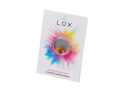 Lox Orange Secure Earring Scrolls  Pack of 4
