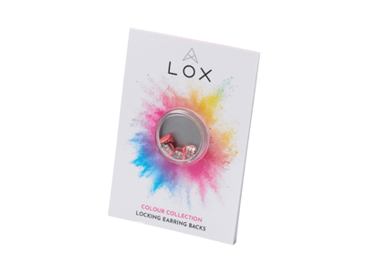 Lox Pink Secure Earring Scrolls    Pack of 4