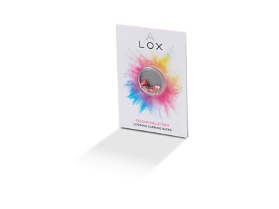 Lox Pink Secure Earring Scrolls    Pack of 4 - Standard Image - 2