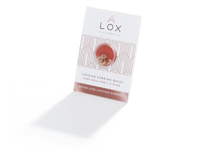Lox Rose Gold Tone Secure Earring  Scrolls Pack of 4 - Standard Image - 2