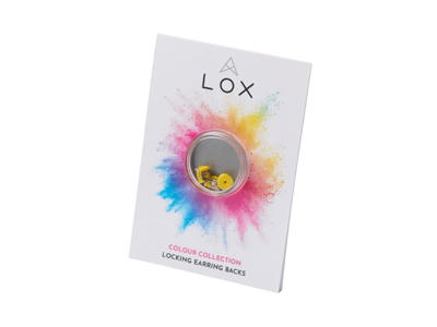 Lox Yellow Secure Earring Scrolls  Pack of 4