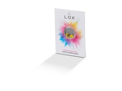 Lox Yellow Secure Earring Scrolls  Pack of 4 - Standard Image - 2