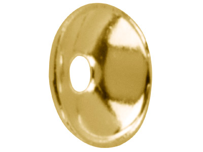 Gold Plated Plain Bead Cap 4mm     Pack of 25
