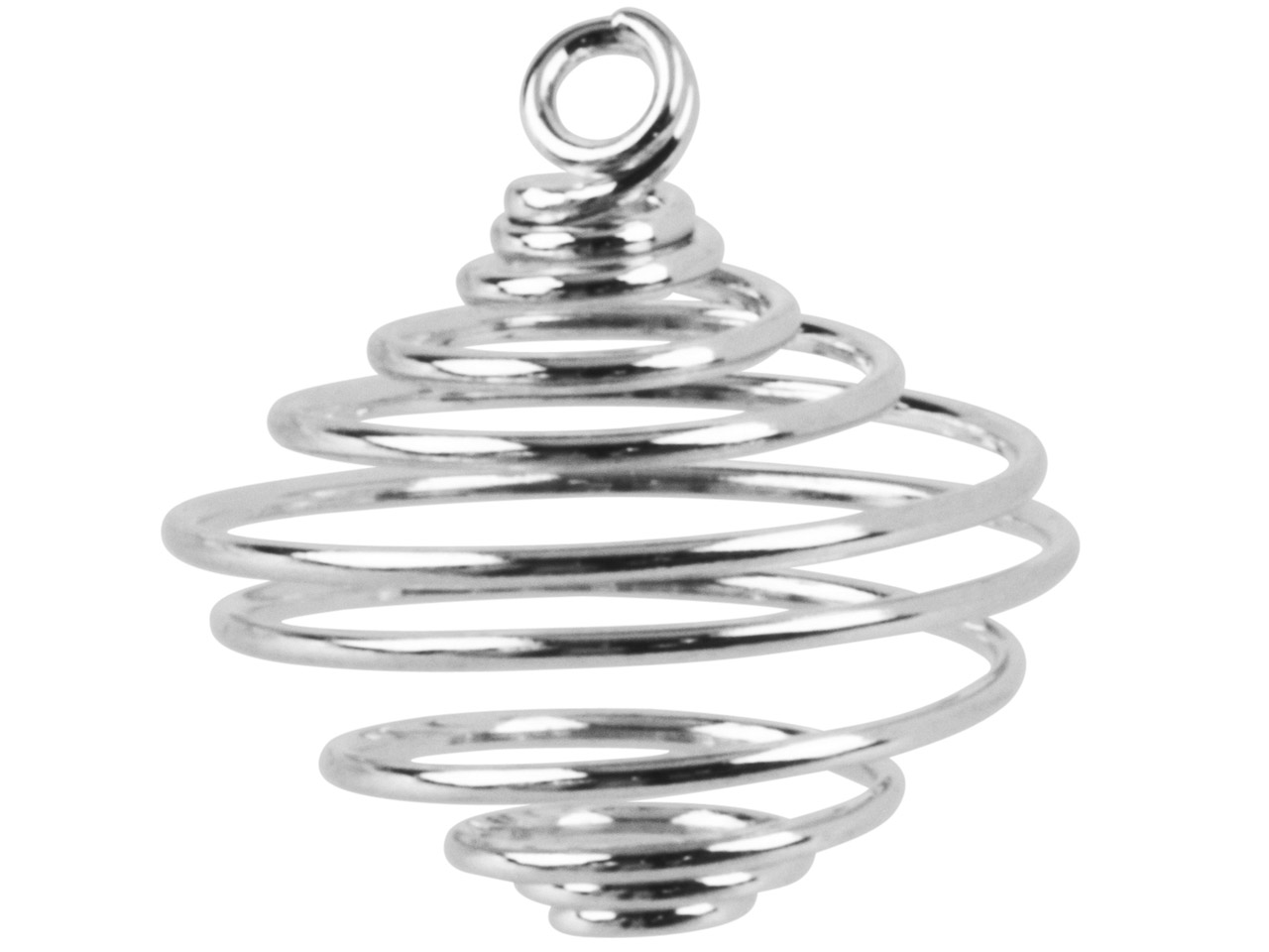 Silver Plated Bead Cages 14mm Pack of 10 - cooksongold.com
