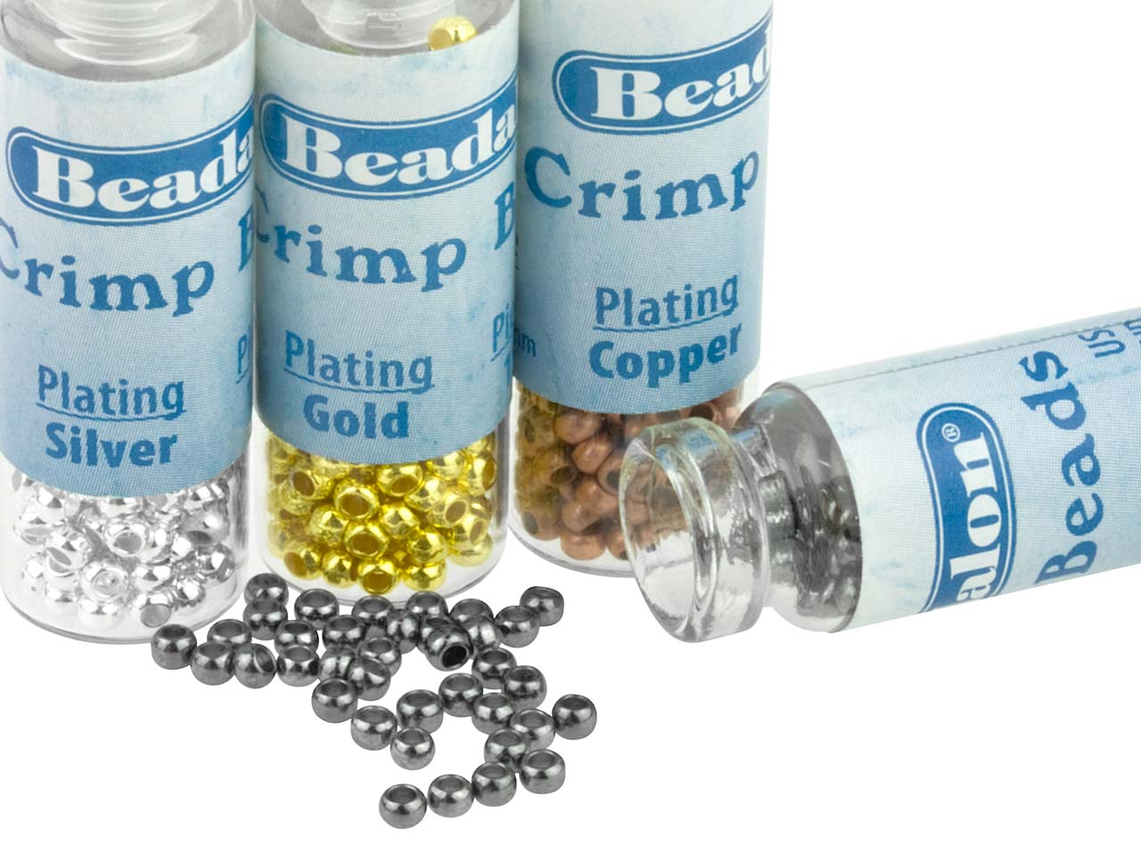 Base Metal Crimp Bead Variety Set Size 1 Various Finshes Beadalon