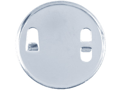 Nickel Plated Round Brooch Backs   25mm Pack of 6 - Standard Image - 2