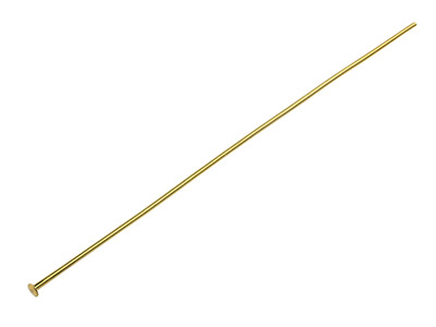 Gold Plated Head Pins 75mm         Pack of 50 - Standard Image - 2