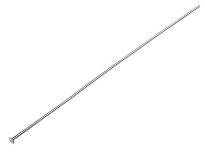 Silver Plated Head Pins 75mm       Pack of 50 - Standard Image - 2