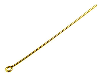 Gold Plated Eye Pins 50mm          Pack of 50 - Standard Image - 2