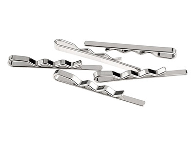 6mm X 50mm Pack of 5 Cooksongold Nickel Plated Tie Slide