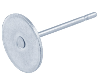 Surgical Steel 7mm Flat Disc And   Post, Pack of 10