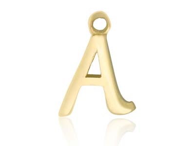 9ct Yellow Gold Letter A Initial   Charm - Standard Image - 1