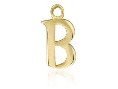 9ct Yellow Gold Letter B Initial   Charm - Standard Image - 1