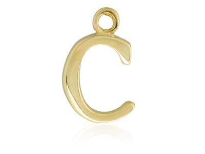 9ct Yellow Gold Letter C Initial   Charm - Standard Image - 1