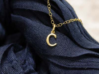 9ct Yellow Gold Letter C Initial   Charm - Standard Image - 3