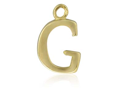 9ct Yellow Gold Letter G Initial   Charm - Standard Image - 1
