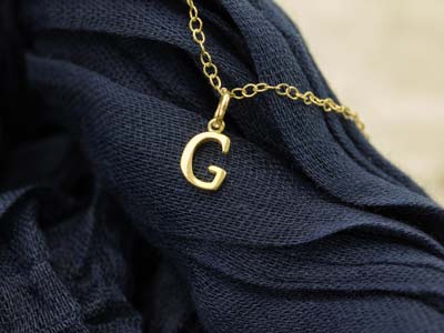 9ct Yellow Gold Letter G Initial   Charm - Standard Image - 3