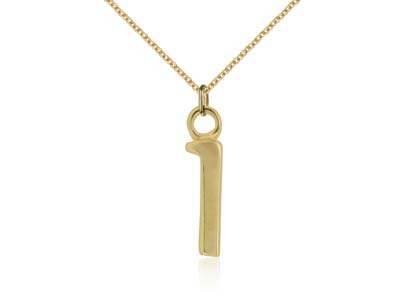 9ct Yellow Gold Letter I Initial   Charm - Standard Image - 2