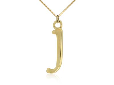 9ct Yellow Gold Letter J Initial   Charm - Standard Image - 2