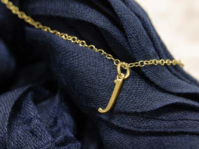 9ct Yellow Gold Letter J Initial   Charm - Standard Image - 3