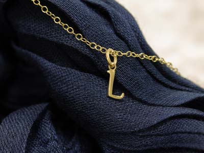 9ct Yellow Gold Letter L Initial   Charm - Standard Image - 3