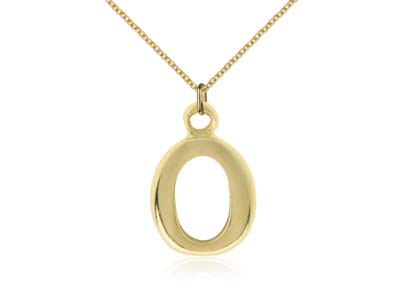 9ct Yellow Gold Letter O Initial   Charm - Standard Image - 2