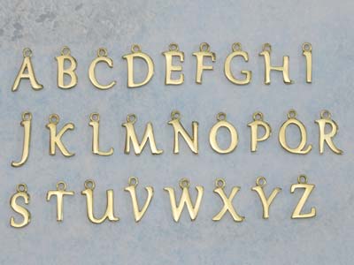 9ct Yellow Gold Letter U Initial   Charm - Standard Image - 4