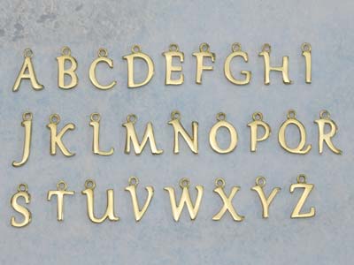 9ct Yellow Gold Letter V Initial   Charm - Standard Image - 4