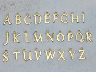 9ct Yellow Gold Letter W Initial   Charm - Standard Image - 4