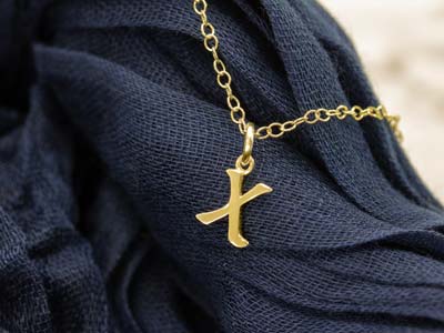 9ct Yellow Gold Letter X Initial   Charm - Standard Image - 3