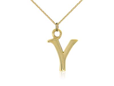 9ct Yellow Gold Letter Y Initial   Charm - Standard Image - 2