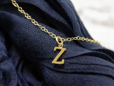 9ct Yellow Gold Letter Z Initial   Charm - Standard Image - 3
