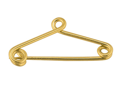 9ct Yellow Gold Safety Pin 575,    100% Recycled Gold - Standard Image - 1