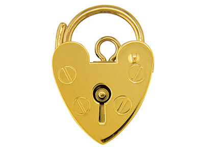 9ct Yellow Gold Padlock Plain 9mm  Unhallmarked