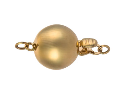 9ct Yellow Gold Plain Ball Clasp   8mm