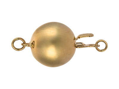 9ct Yellow Gold Plain Ball Clasp   8mm - Standard Image - 3