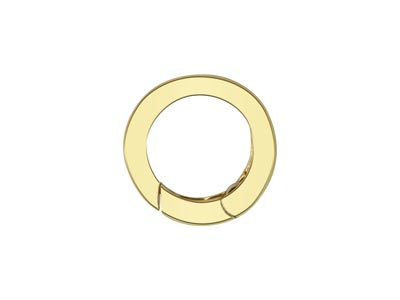 9ct Yellow Gold Round Spring Gate  Clasp 12mm - Standard Image - 3