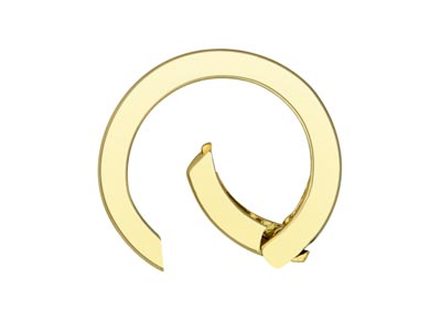 9ct Yellow Gold Round Spring Gate  Clasp 16mm - Standard Image - 2