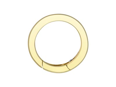9ct Yellow Gold Round Spring Gate  Clasp 16mm - Standard Image - 3