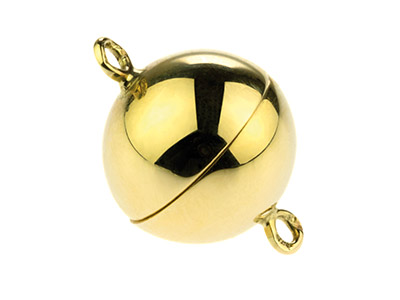 9ct Yellow Gold Magnetic Ball Clasp 8mm